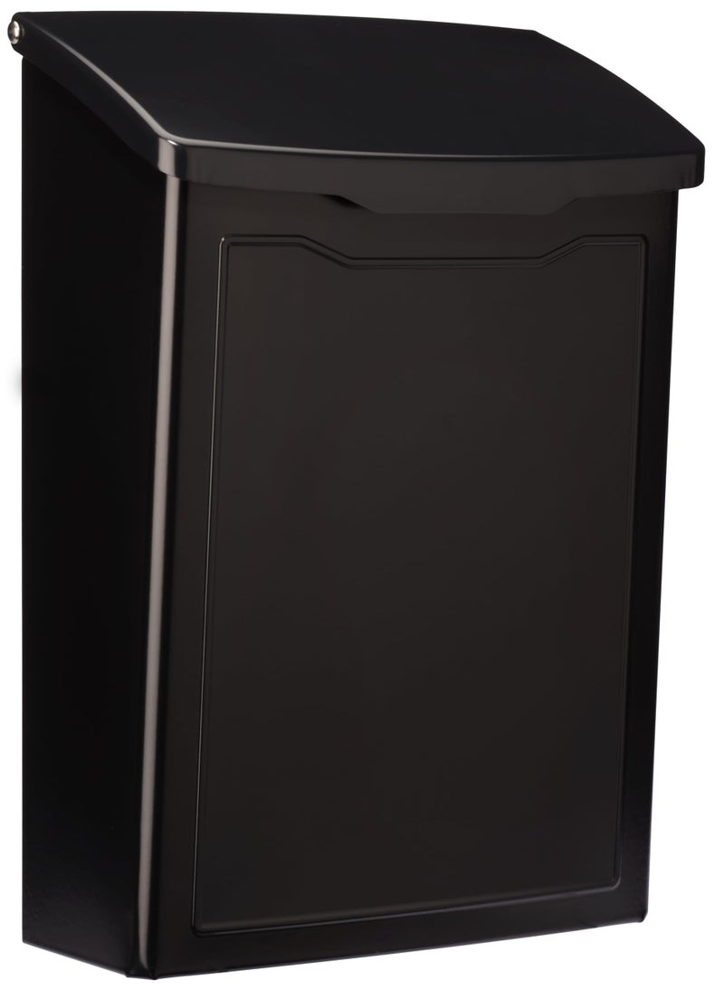 Architectural Mailboxes 2681B Black Marina Wall Mount Mailbox, Small - Image 1